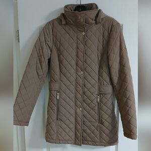 Calvin Klein Quilted Jacket With Removeable Hood,XS,Like New